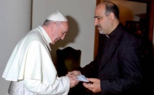 Shomali and Pope Francis